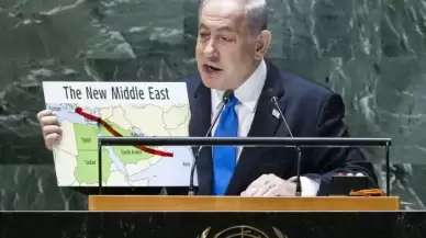 Netanyahu'dan Tartışmalı Harita! Batı Şeria'yı İsrail Toprağı Olarak Gösterdi