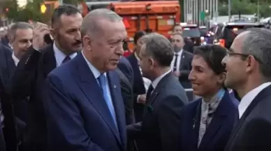 Cumhurbaşkanı Erdoğan New York Türkevi'nde! Hafize Gaye Erkan da karşılayanlar arasında